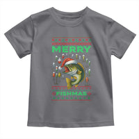 Funny Merry Fishmas Ugly Sweater Toddler T Shirt Fisherman Christmas Gift - Wonder Print Shop