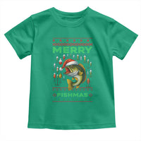 Funny Merry Fishmas Ugly Sweater Toddler T Shirt Fisherman Christmas Gift - Wonder Print Shop