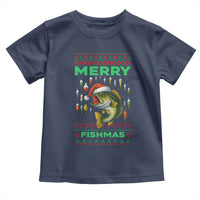 Funny Merry Fishmas Ugly Sweater Toddler T Shirt Fisherman Christmas Gift - Wonder Print Shop