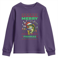 Funny Merry Fishmas Ugly Sweater Youth Sweatshirt Fisherman Christmas Gift - Wonder Print Shop