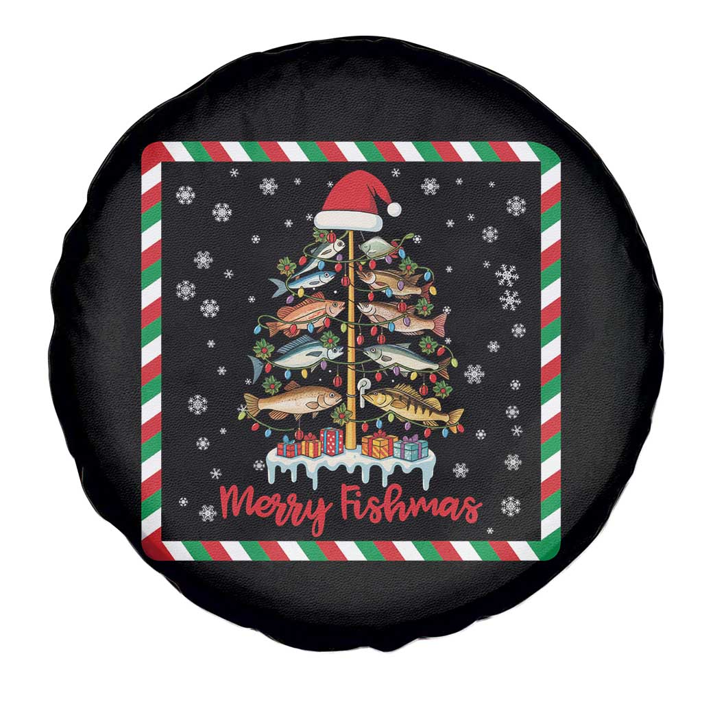 Merry Fishmas Spare Tire Cover Funny Xmas Fishing Lover Gift - Wonder Print Shop