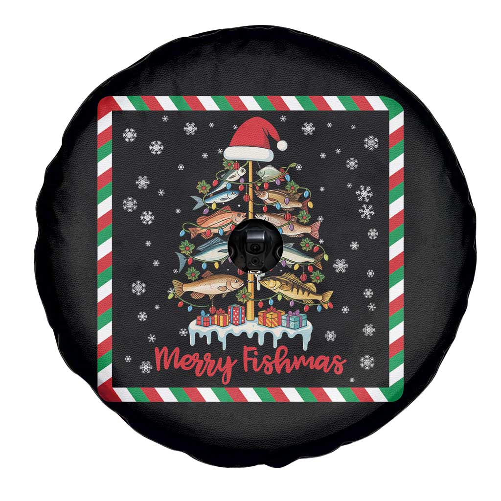Merry Fishmas Spare Tire Cover Funny Xmas Fishing Lover Gift - Wonder Print Shop
