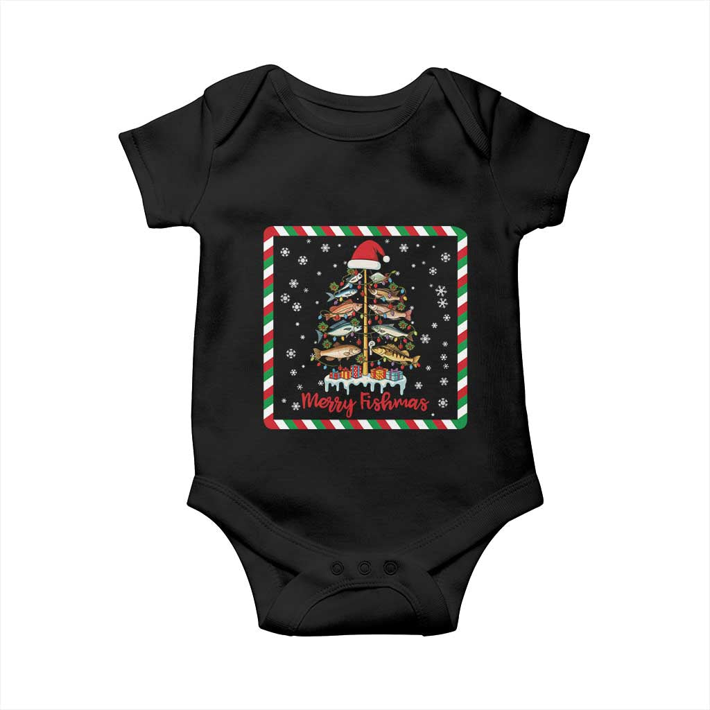 Merry Fishmas Baby Onesie Funny Xmas Fishing Lover Gift - Wonder Print Shop