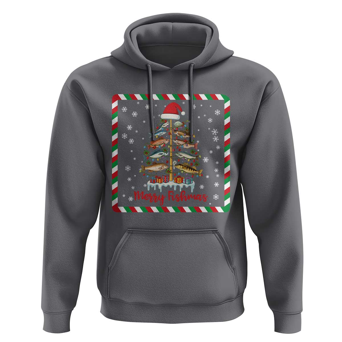 Merry Fishmas Hoodie Funny Xmas Fishing Lover Gift - Wonder Print Shop