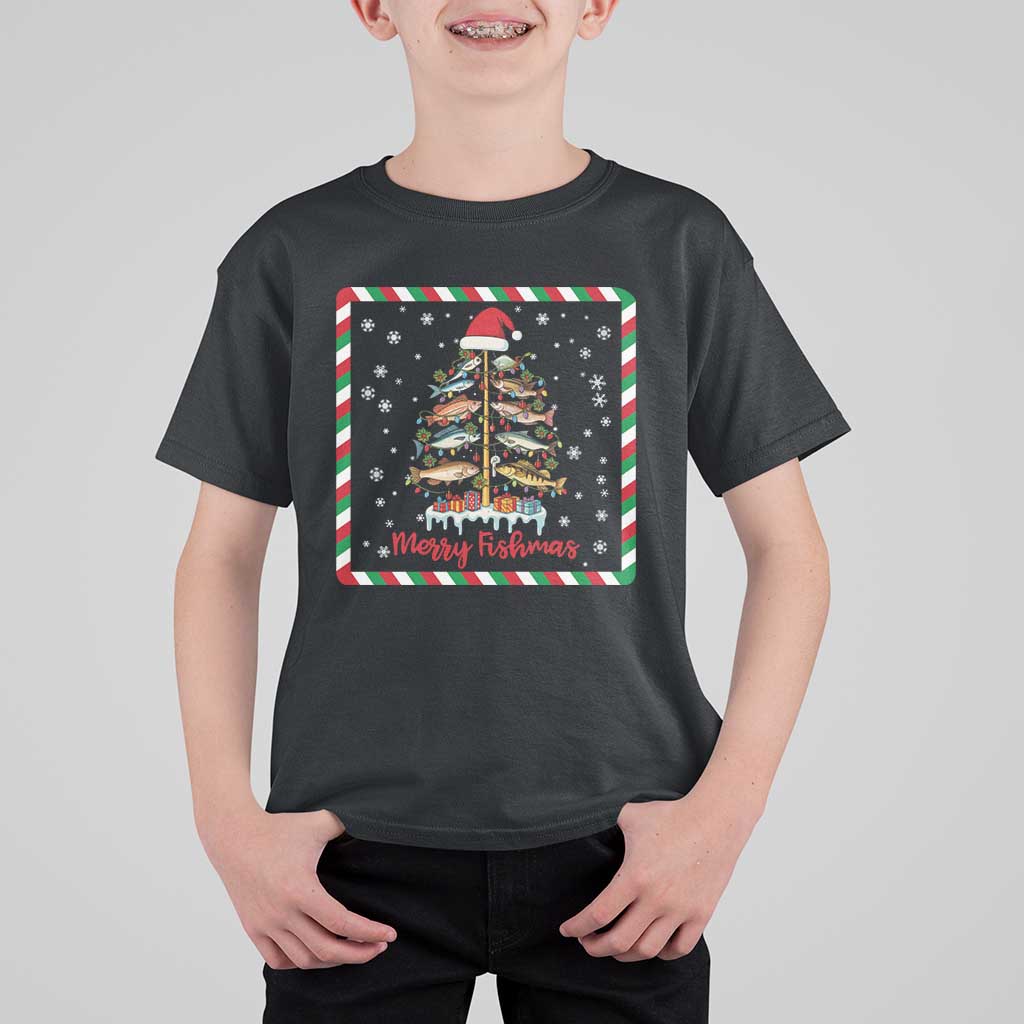 Merry Fishmas T Shirt For Kid Funny Xmas Fishing Lover Gift - Wonder Print Shop