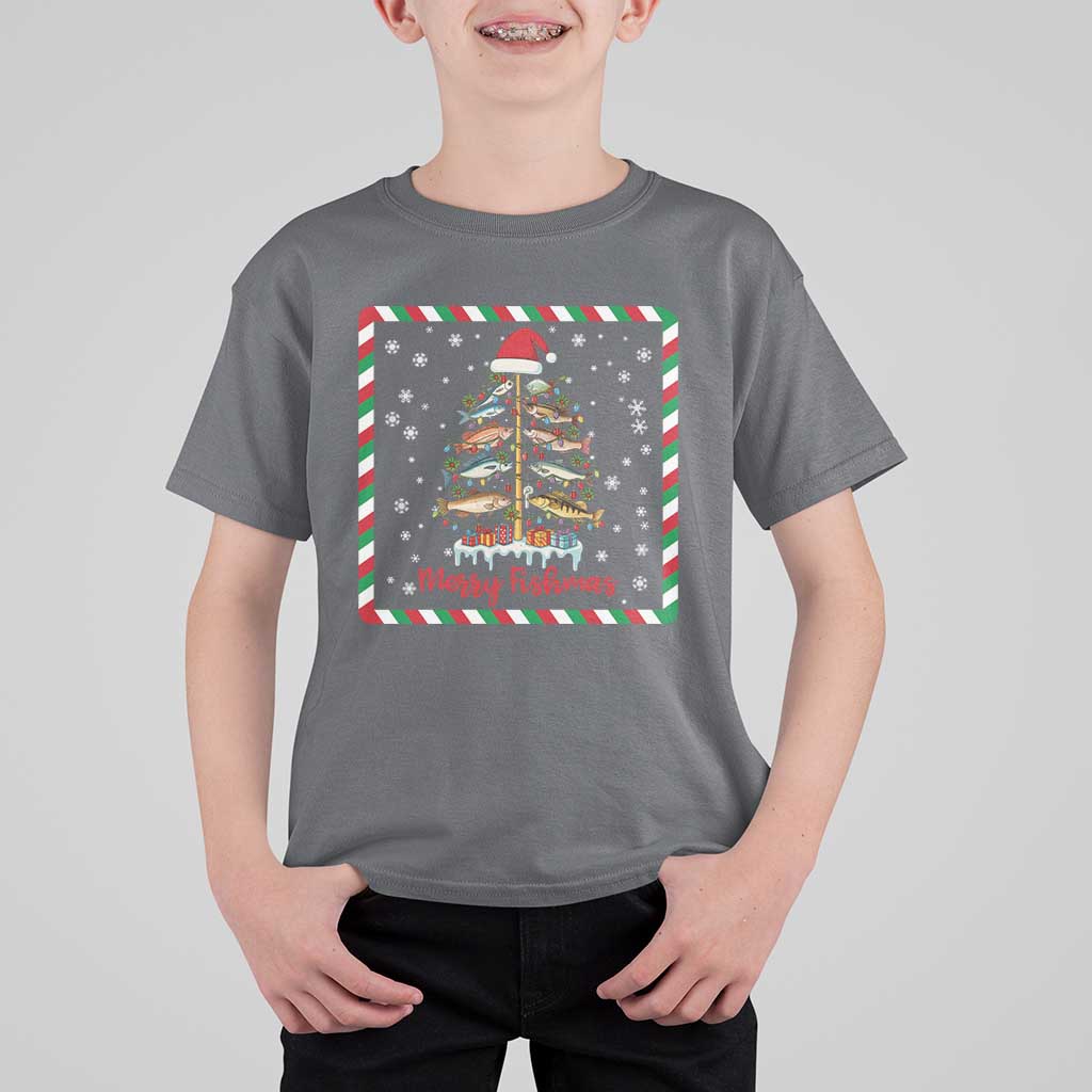 Merry Fishmas T Shirt For Kid Funny Xmas Fishing Lover Gift - Wonder Print Shop