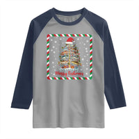 Merry Fishmas Raglan Shirt Funny Xmas Fishing Lover Gift - Wonder Print Shop