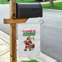 Id Rather Be Fishing Garden Flag Funny Christmas Holiday Gift - Wonder Print Shop