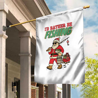 Id Rather Be Fishing Garden Flag Funny Christmas Holiday Gift - Wonder Print Shop