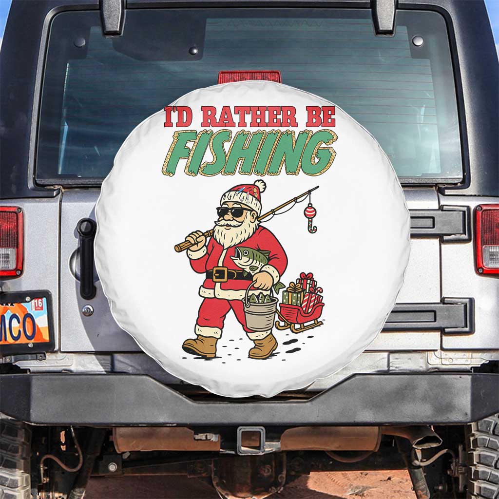 Id Rather Be Fishing Spare Tire Cover Funny Christmas Holiday Gift - Wonder Print Shop