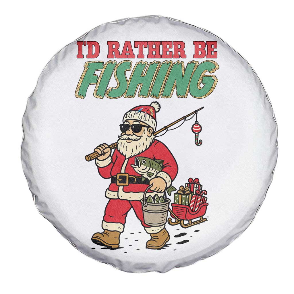 Id Rather Be Fishing Spare Tire Cover Funny Christmas Holiday Gift - Wonder Print Shop