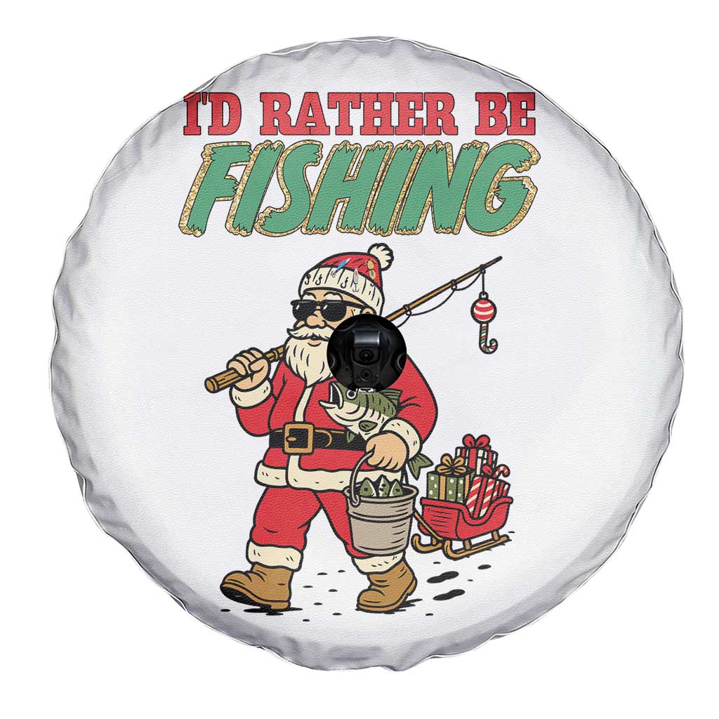 Id Rather Be Fishing Spare Tire Cover Funny Christmas Holiday Gift - Wonder Print Shop