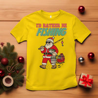 Id Rather Be Fishing T Shirt Funny Christmas Holiday Gift - Wonder Print Shop