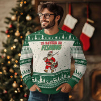 Id Rather Be Fishing Ugly Christmas Sweater Funny Xmas Holiday Gift - Wonder Print Shop
