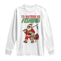 Id Rather Be Fishing Long Sleeve Shirt Funny Christmas Holiday Gift - Wonder Print Shop