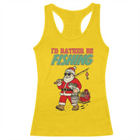 Id Rather Be Fishing Racerback Tank Top Funny Christmas Holiday Gift - Wonder Print Shop