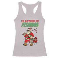 Id Rather Be Fishing Racerback Tank Top Funny Christmas Holiday Gift - Wonder Print Shop