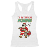 Id Rather Be Fishing Racerback Tank Top Funny Christmas Holiday Gift - Wonder Print Shop