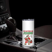 Id Rather Be Fishing Skinny Tumbler Funny Christmas Holiday Gift