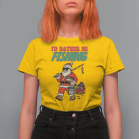 Id Rather Be Fishing T Shirt For Women Funny Christmas Holiday Gift - Wonder Print Shop