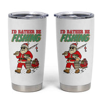 Id Rather Be Fishing Tumbler Cup Funny Christmas Holiday Gift