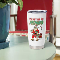 Id Rather Be Fishing Tumbler Cup Funny Christmas Holiday Gift