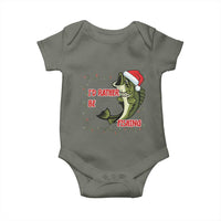 Christmas Fisherman Holiday Gift Baby Onesie Id Rather Be Fishing - Wonder Print Shop