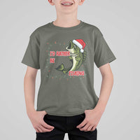 Christmas Fisherman Holiday Gift T Shirt For Kid Id Rather Be Fishing - Wonder Print Shop