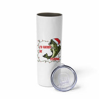 Christmas Fisherman Holiday Gift Skinny Tumbler Id Rather Be Fishing