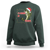Christmas Fisherman Holiday Gift Sweatshirt Id Rather Be Fishing - Wonder Print Shop