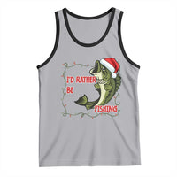 Christmas Fisherman Holiday Gift Tank Top Id Rather Be Fishing - Wonder Print Shop