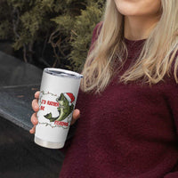 Christmas Fisherman Holiday Gift Tumbler Cup Id Rather Be Fishing