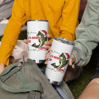 Christmas Fisherman Holiday Gift Tumbler Cup Id Rather Be Fishing