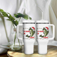 Christmas Fisherman Holiday Gift Tumbler With Handle Id Rather Be Fishing