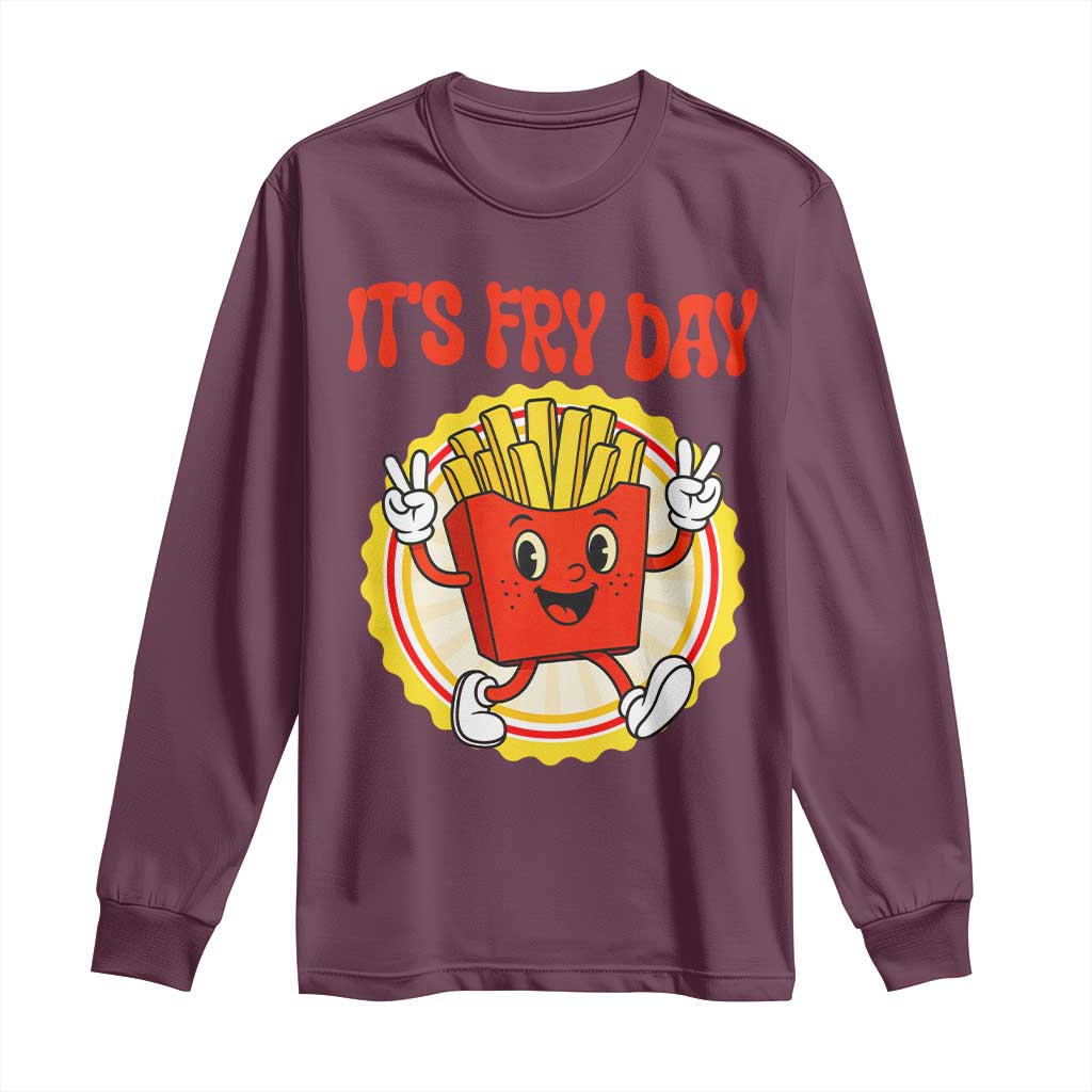 Funny French Fries Lover Long Sleeve Shirt It Is Fry Day - Wonder Print Shop