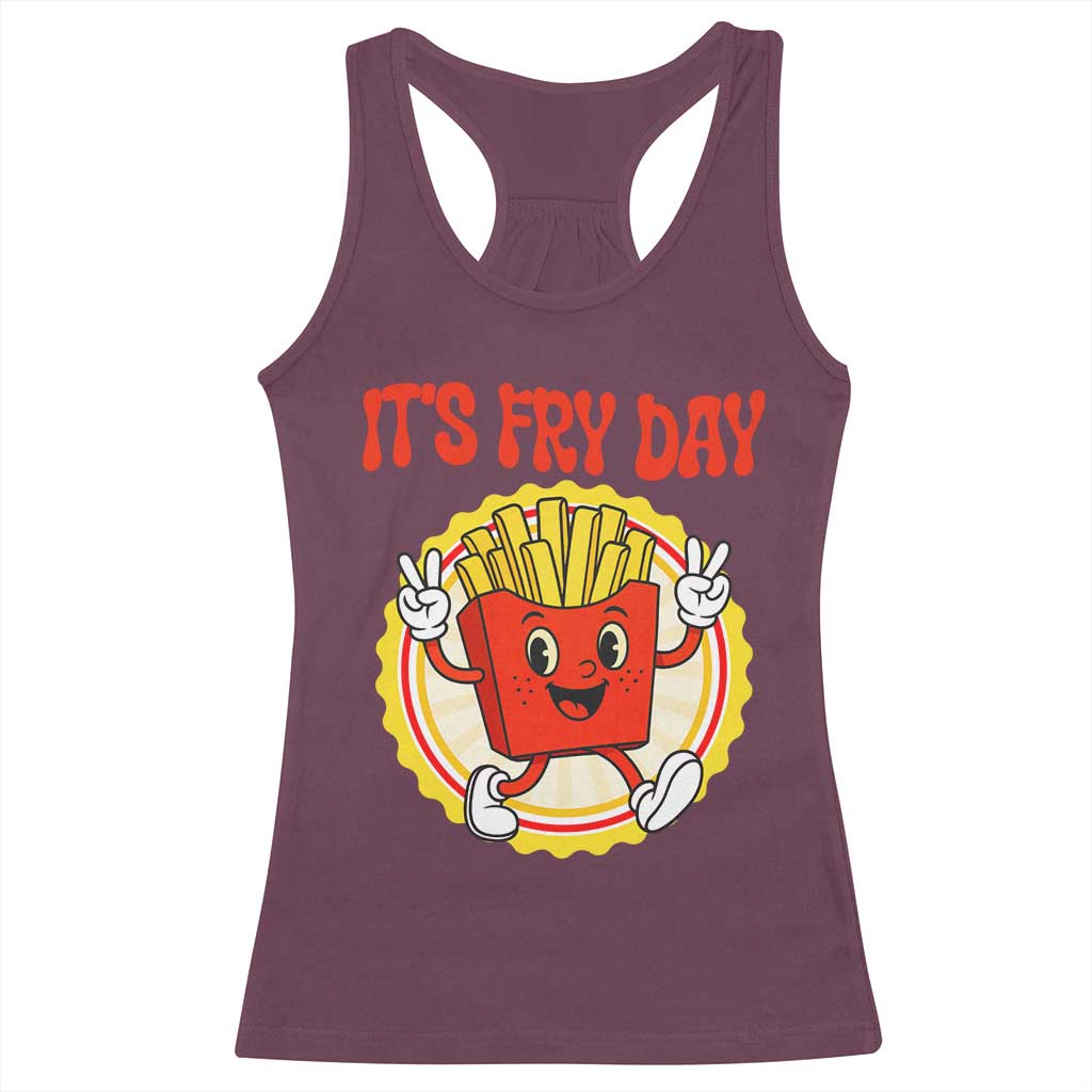 Funny French Fries Lover Racerback Tank Top It Is Fry Day - Wonder Print Shop