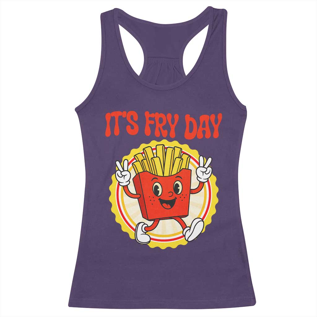 Funny French Fries Lover Racerback Tank Top It Is Fry Day - Wonder Print Shop