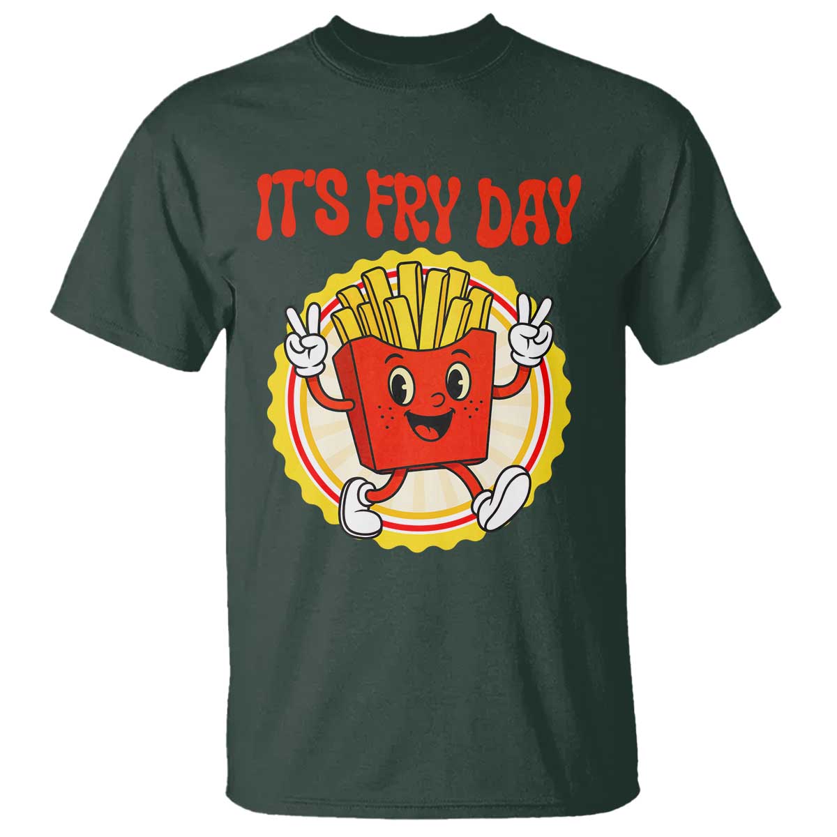 Funny French Fries Lover T Shirt It Is Fry Day - Wonder Print Shop