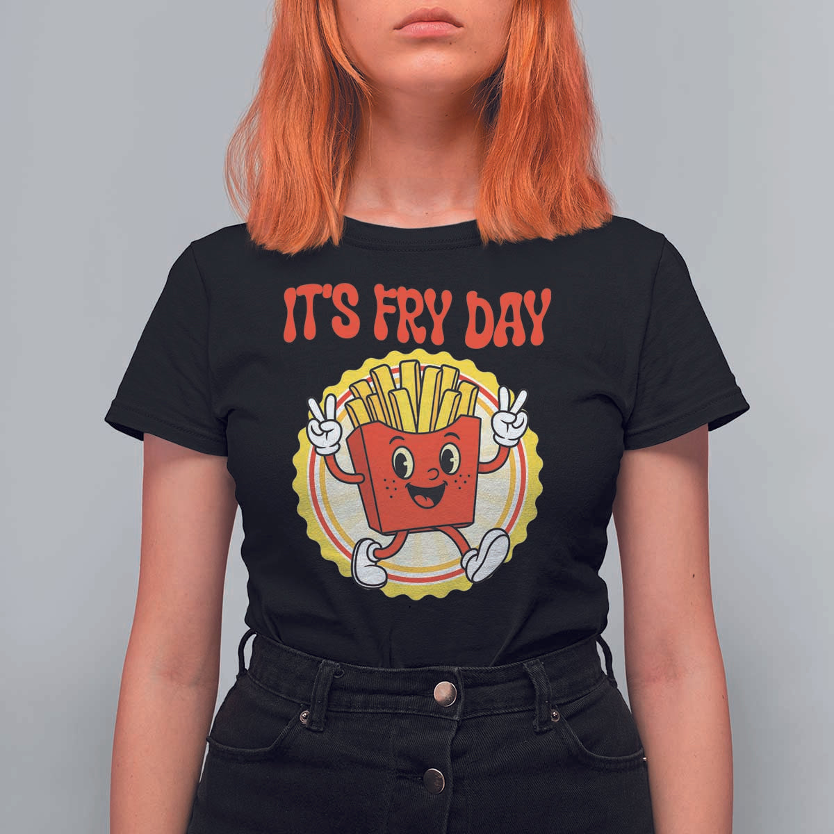Funny French Fries Lover T Shirt For Women It Is Fry Day - Wonder Print Shop