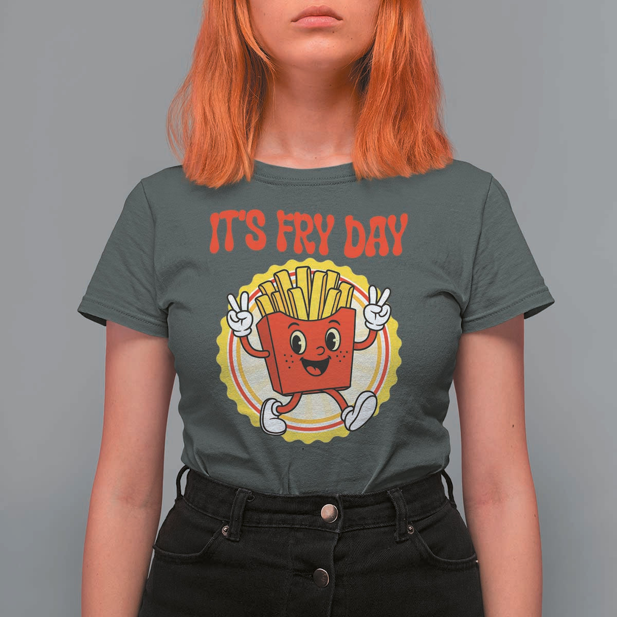 Funny French Fries Lover T Shirt For Women It Is Fry Day - Wonder Print Shop