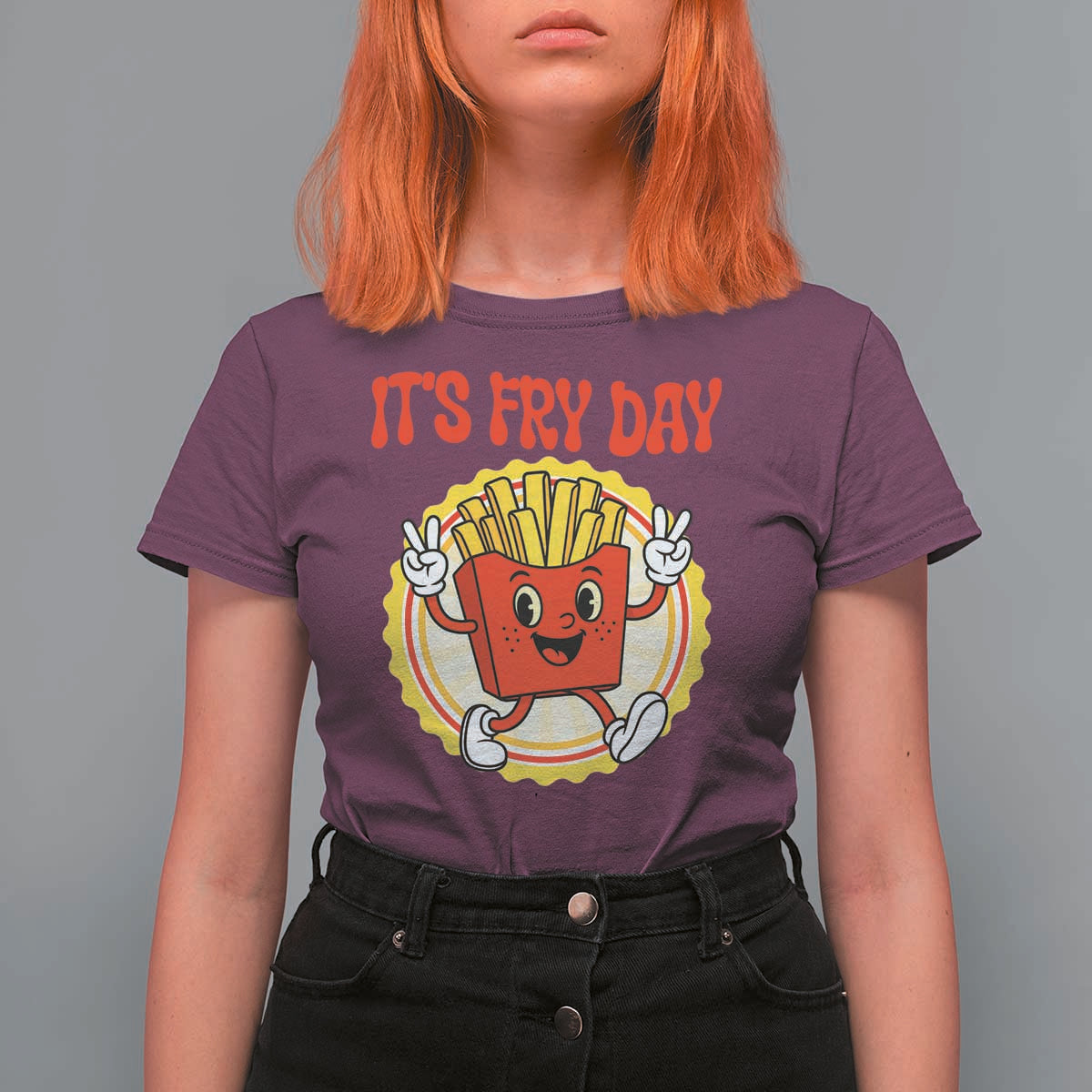 Funny French Fries Lover T Shirt For Women It Is Fry Day - Wonder Print Shop