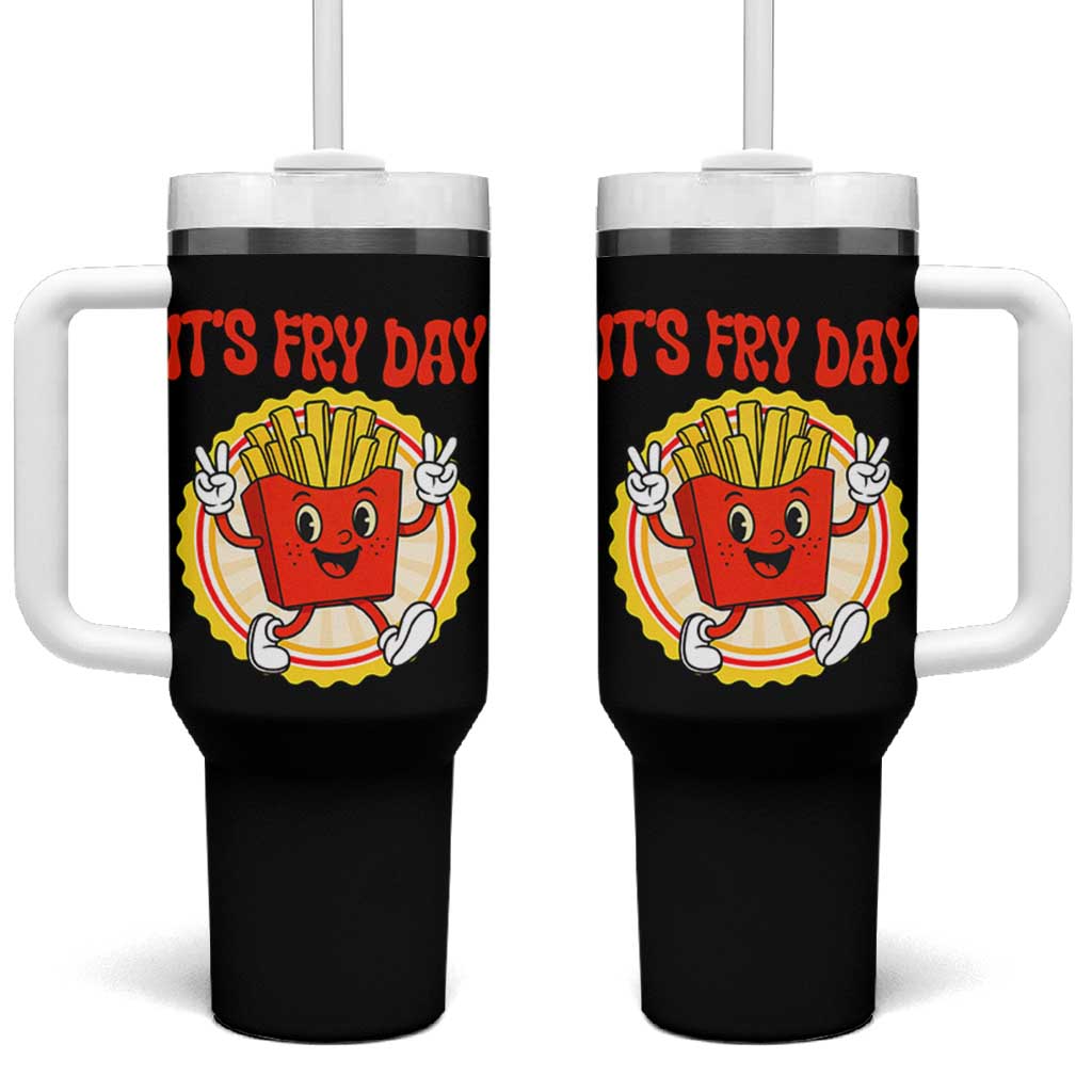 Funny French Fries Lover Tumbler With Handle It Is Fry Day