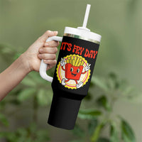 Funny French Fries Lover Tumbler With Handle It Is Fry Day