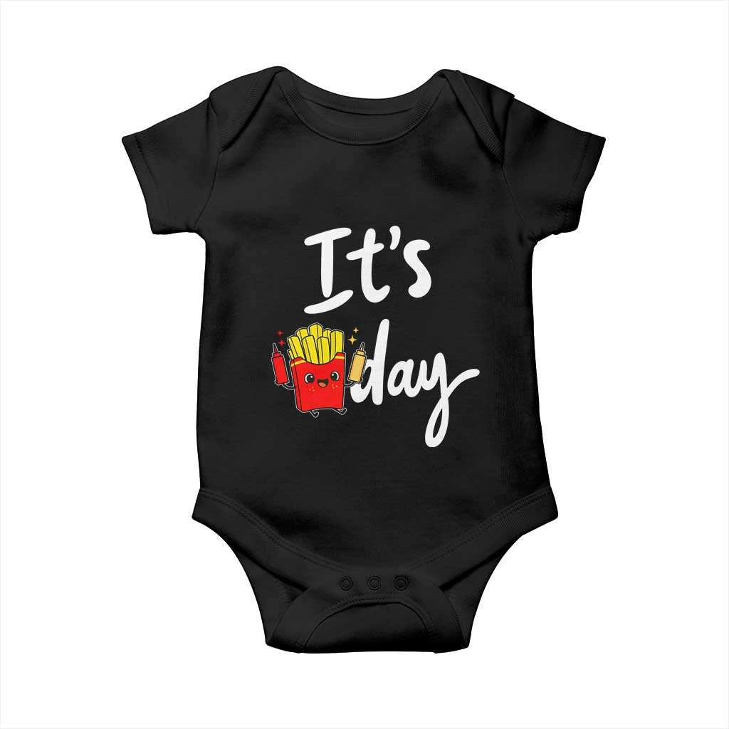 It Is Fry Day Baby Onesie Funny French Fries Lover Gift - Wonder Print Shop