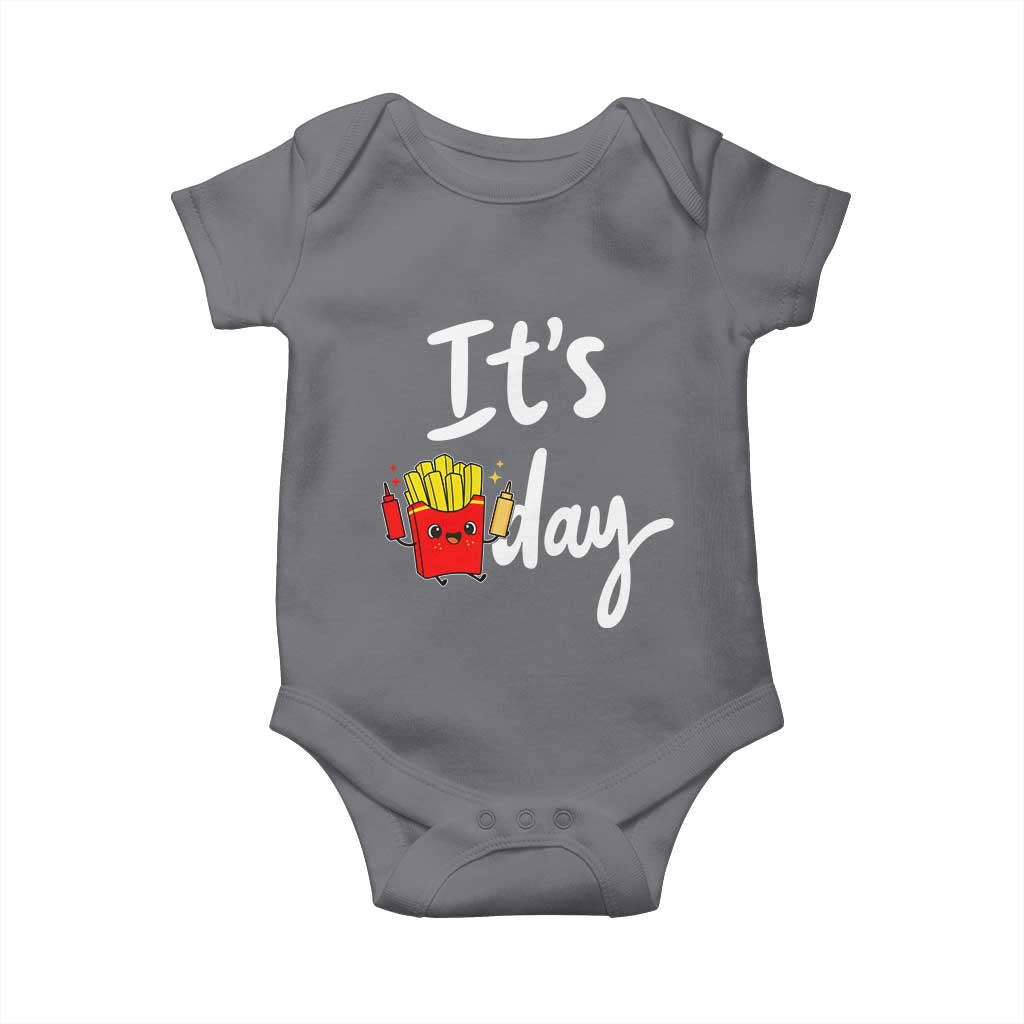 It Is Fry Day Baby Onesie Funny French Fries Lover Gift - Wonder Print Shop