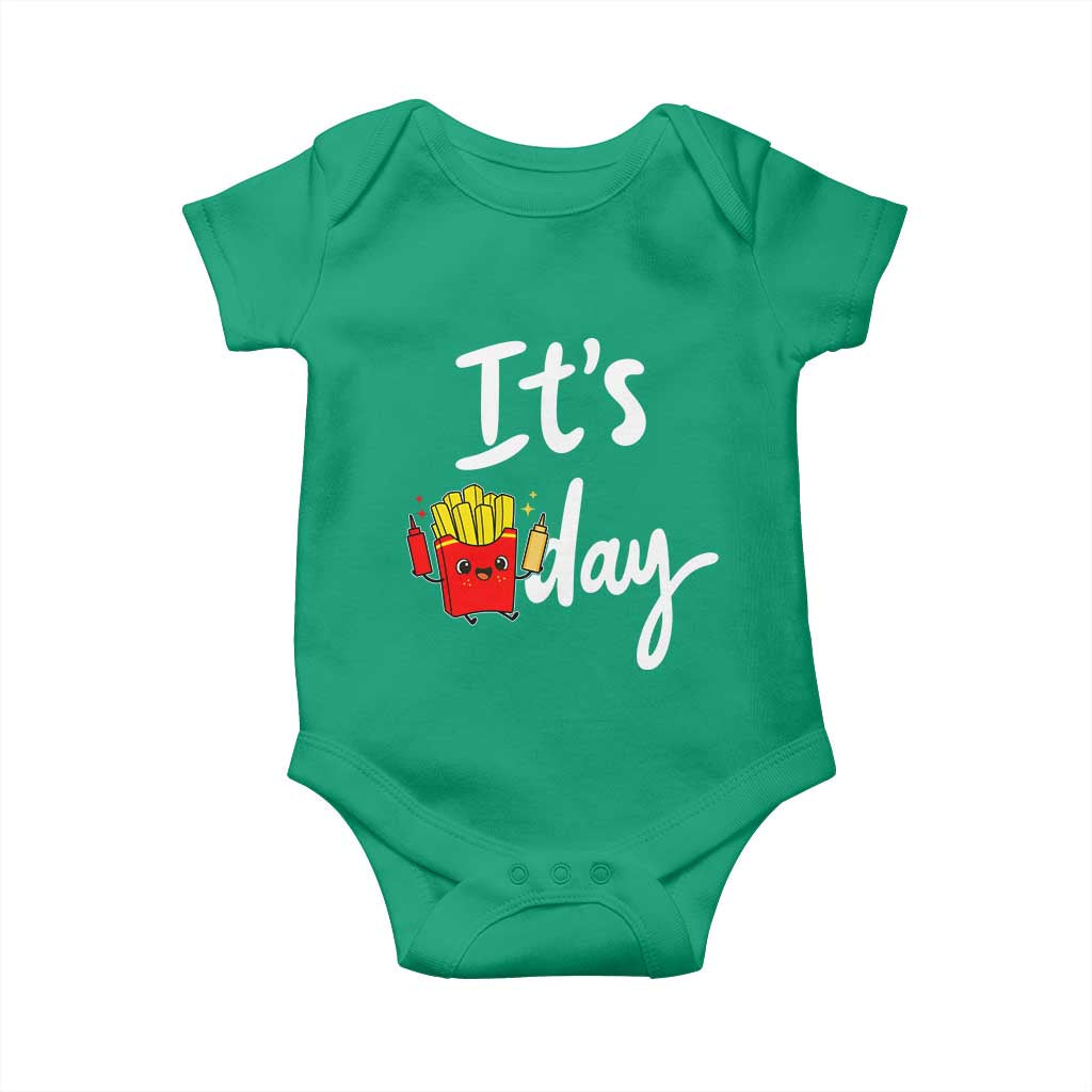 It Is Fry Day Baby Onesie Funny French Fries Lover Gift - Wonder Print Shop