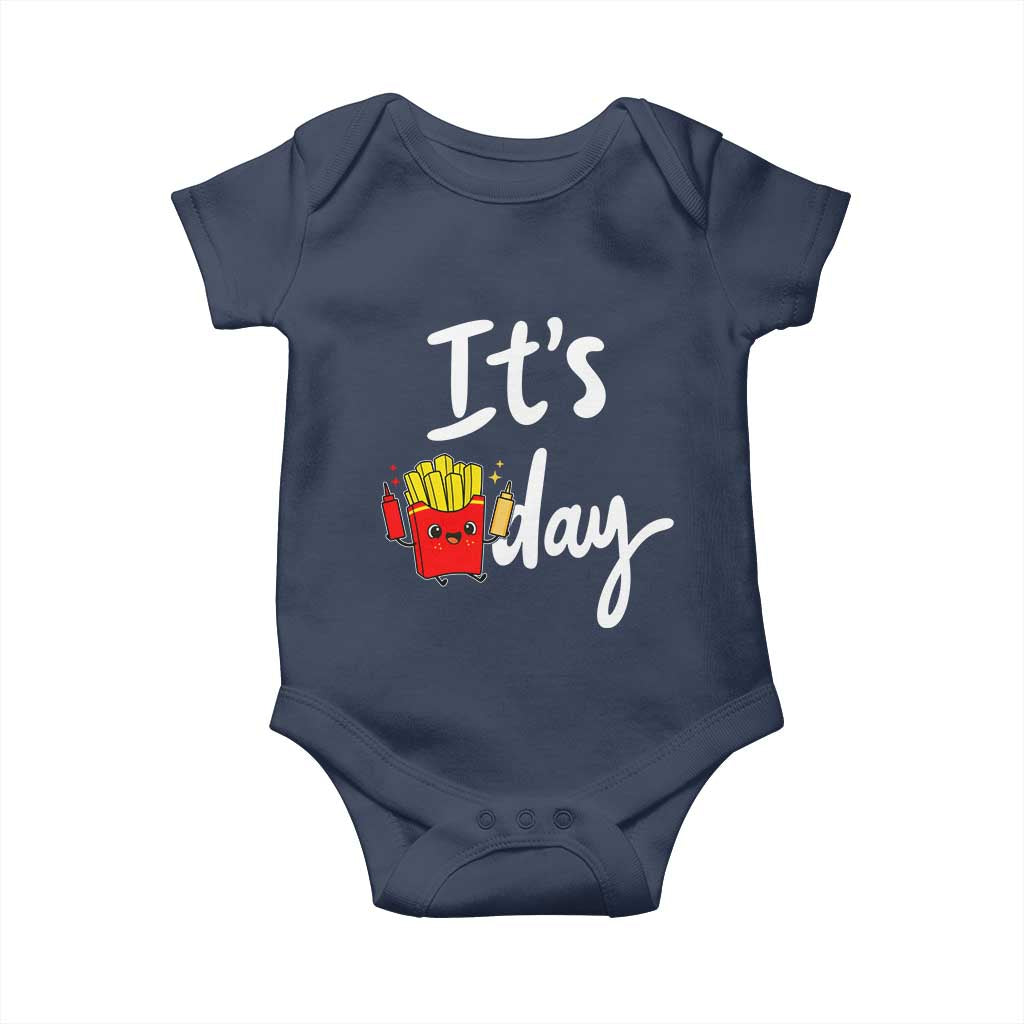 It Is Fry Day Baby Onesie Funny French Fries Lover Gift - Wonder Print Shop