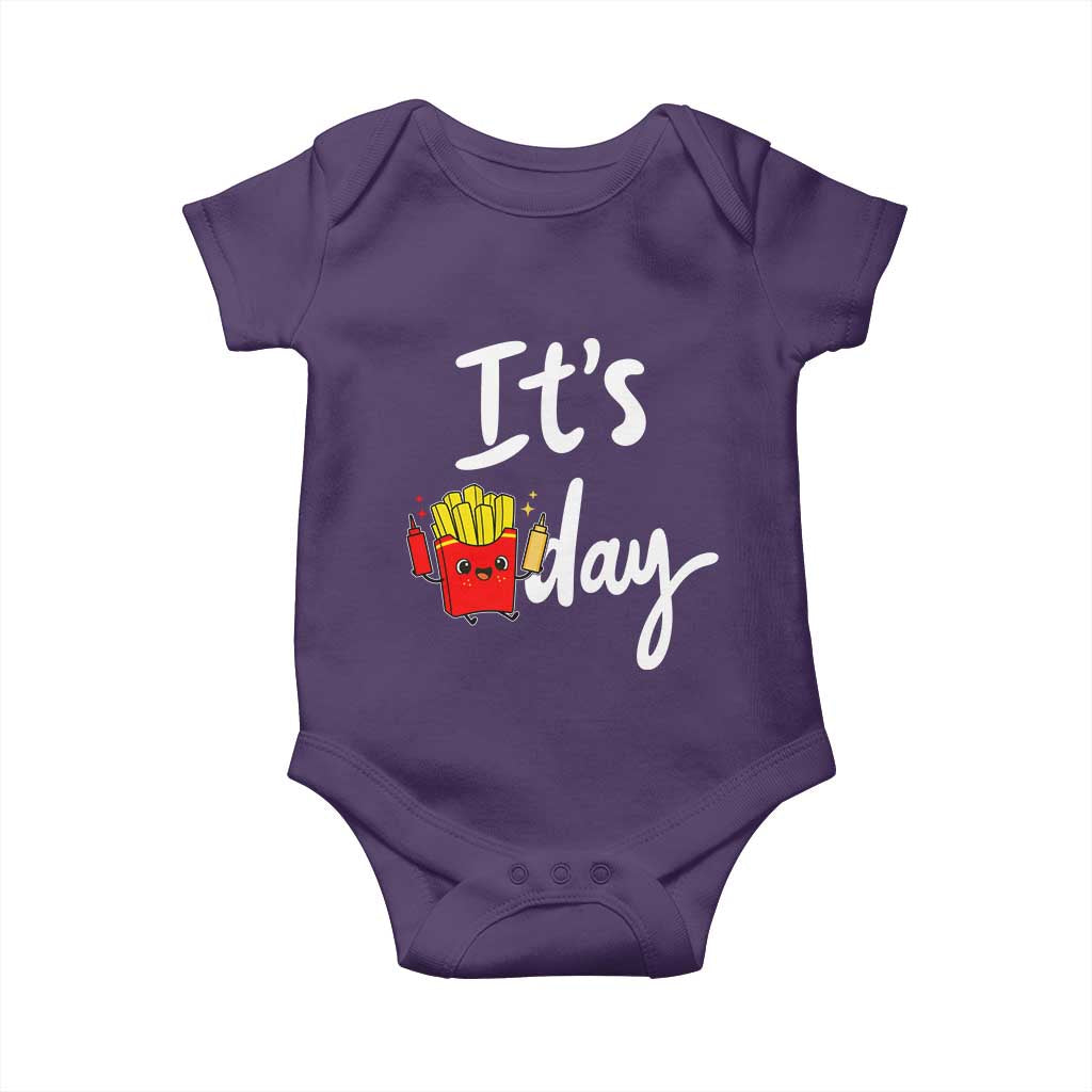 It Is Fry Day Baby Onesie Funny French Fries Lover Gift - Wonder Print Shop