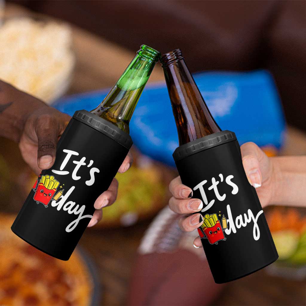 It Is Fry Day 4 in 1 Can Cooler Tumbler Funny French Fries Lover Gift