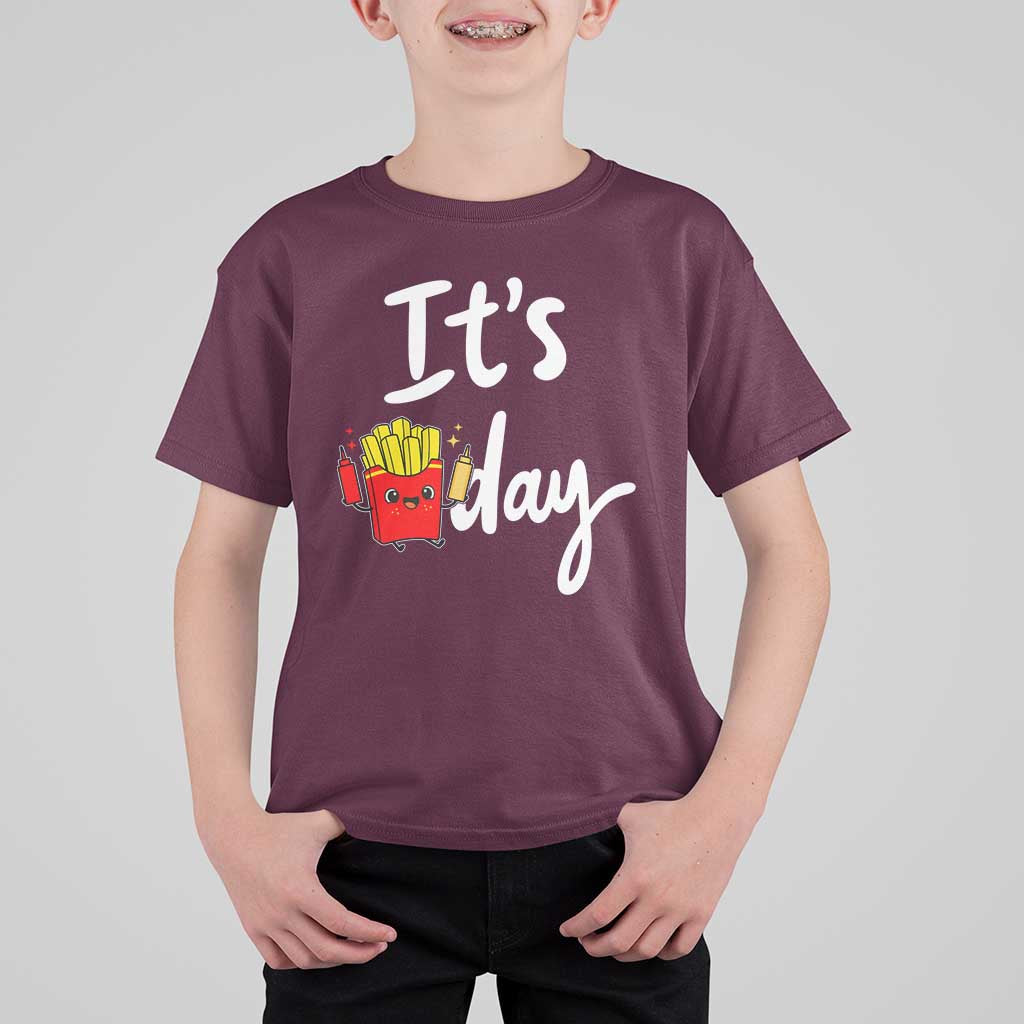 It Is Fry Day T Shirt For Kid Funny French Fries Lover Gift - Wonder Print Shop
